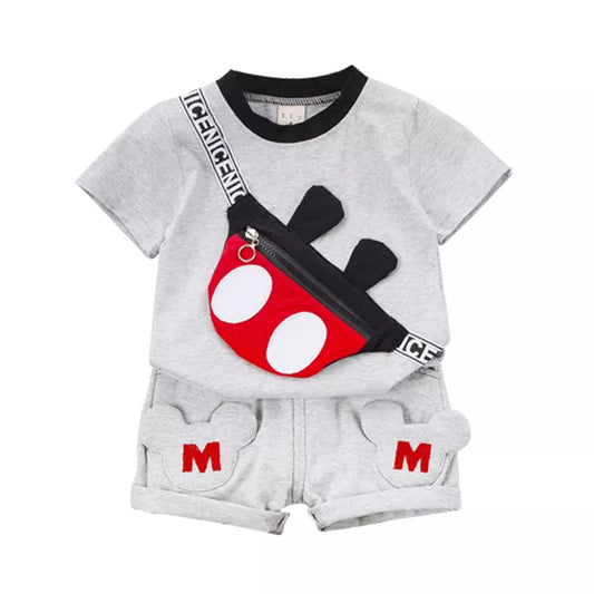 Conjunto Infantil Estampado Blusa E Bermuda