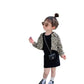 Conjunto Infantil Vestido Tubinho E Jaqueta Estampa De Leopardo