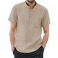 Camiseta Masculina Casual Em Linho