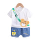 Conjunto Infantil Blusa E Bermuda Estampa De Animal