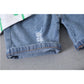 Conjunto Infantil Blusa Estampa De Dinossauros E Bermuda Jeans