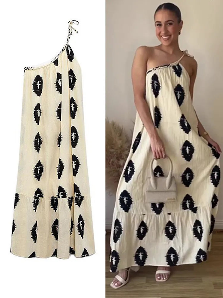 Vestido Midi / Longo Um Ombro Só