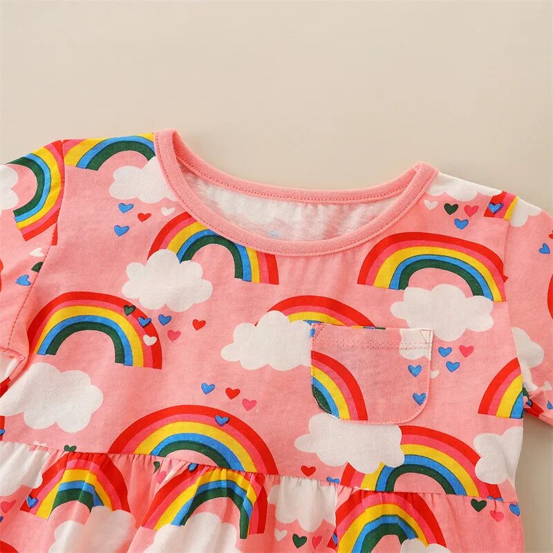 Vestido Infantil Estampado Rodado