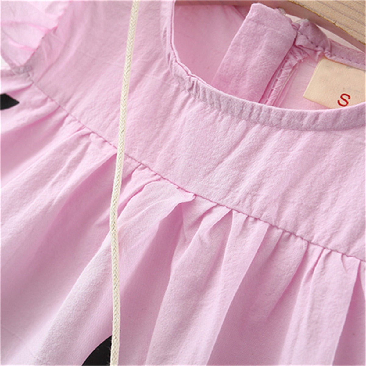 Vestido Infantil Melancia Com Mangas de Babado