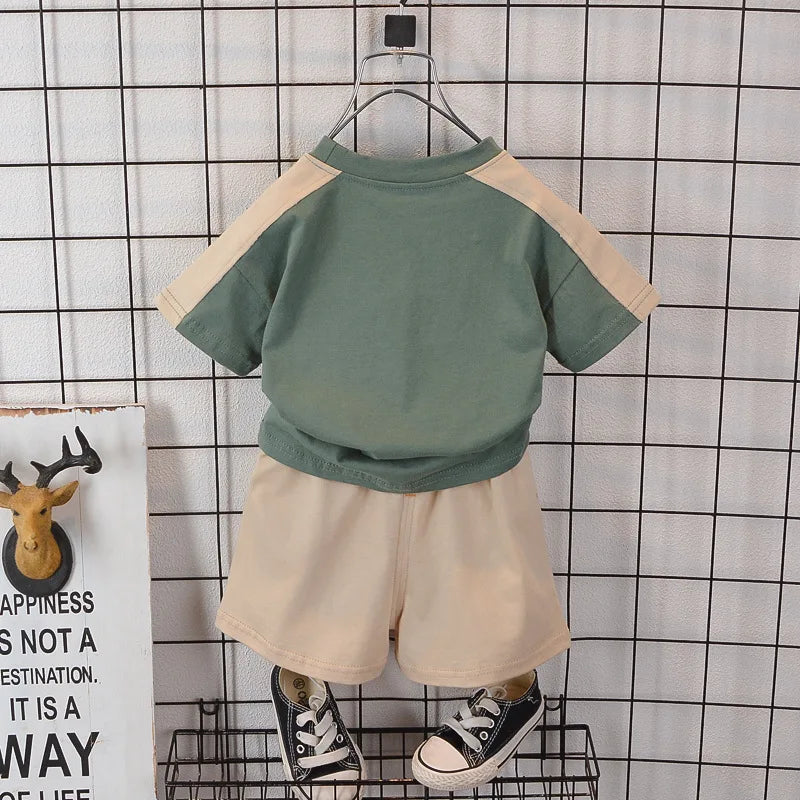 Conjunto Infantil Blusa E Bermuda Casual