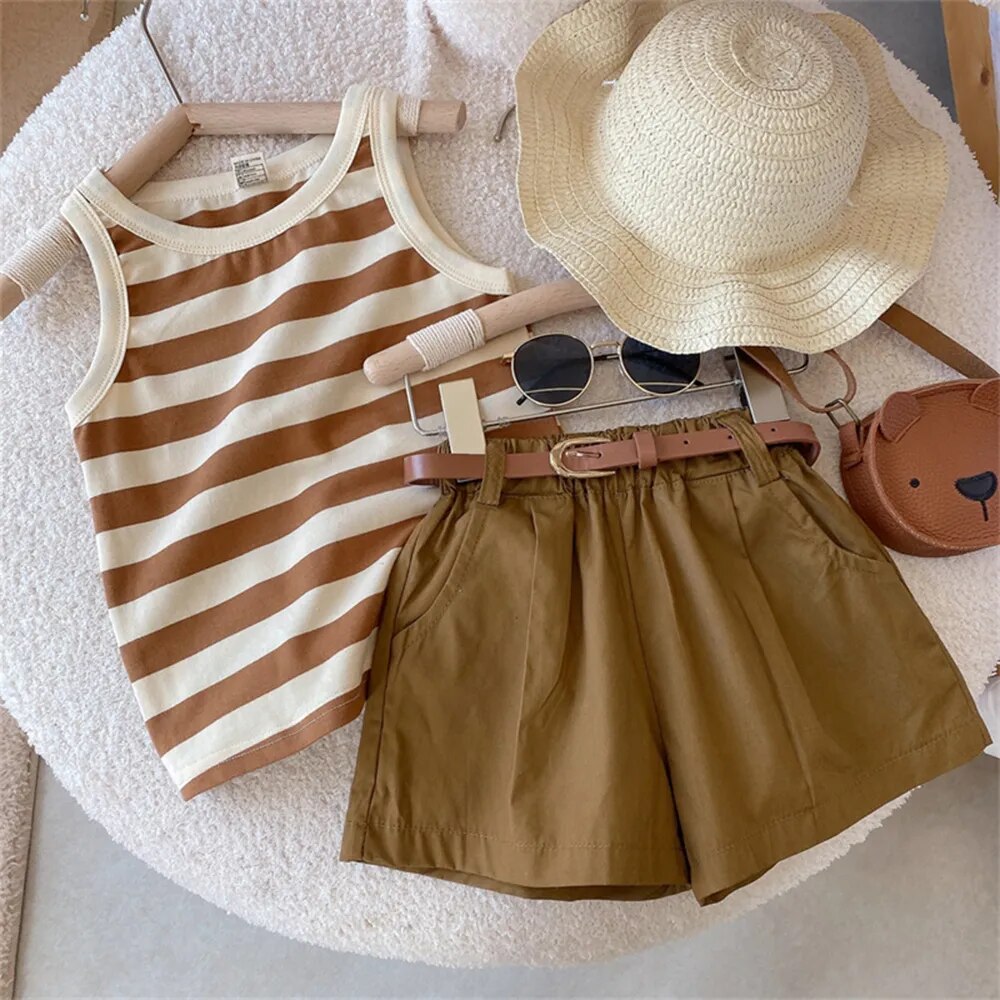 Conjunto Infantil Regata Listrada e Shorts