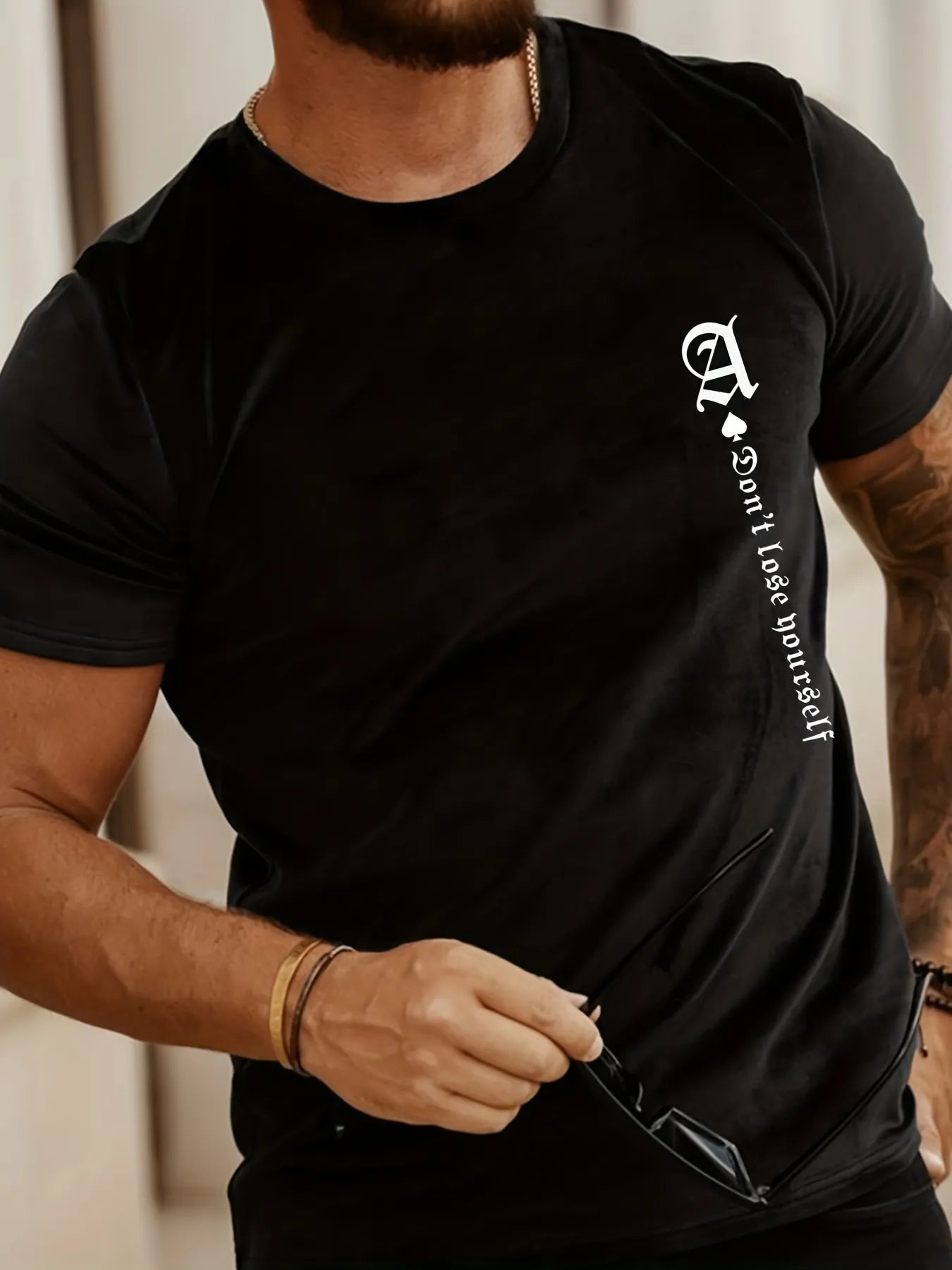 Camiseta Masculina Estampada Casual