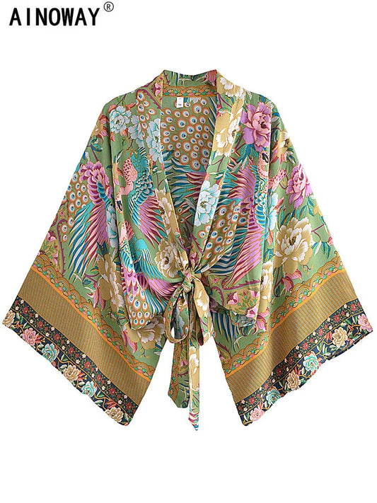 Blusa Kimono Floral