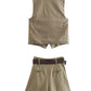 Conjunto Feminino Casual Colete e Shorts