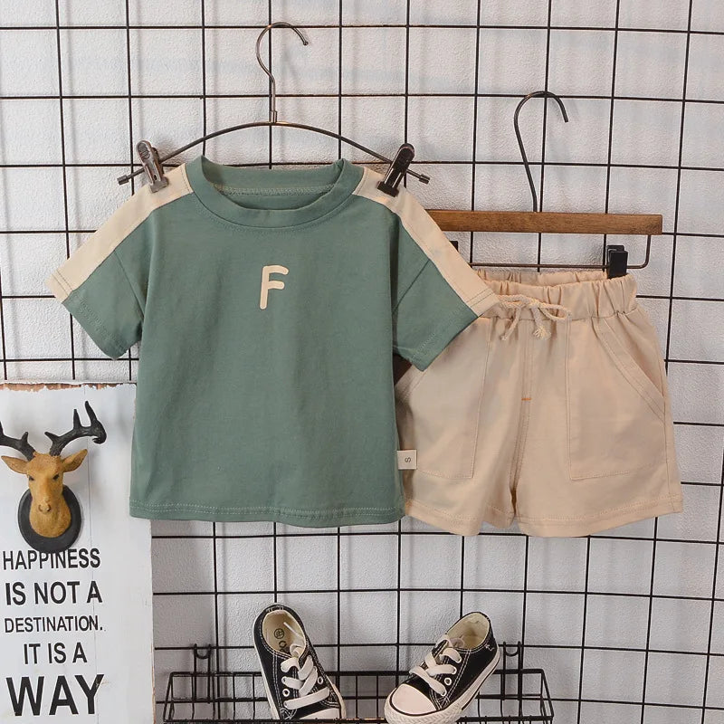 Conjunto Infantil Blusa E Bermuda Casual