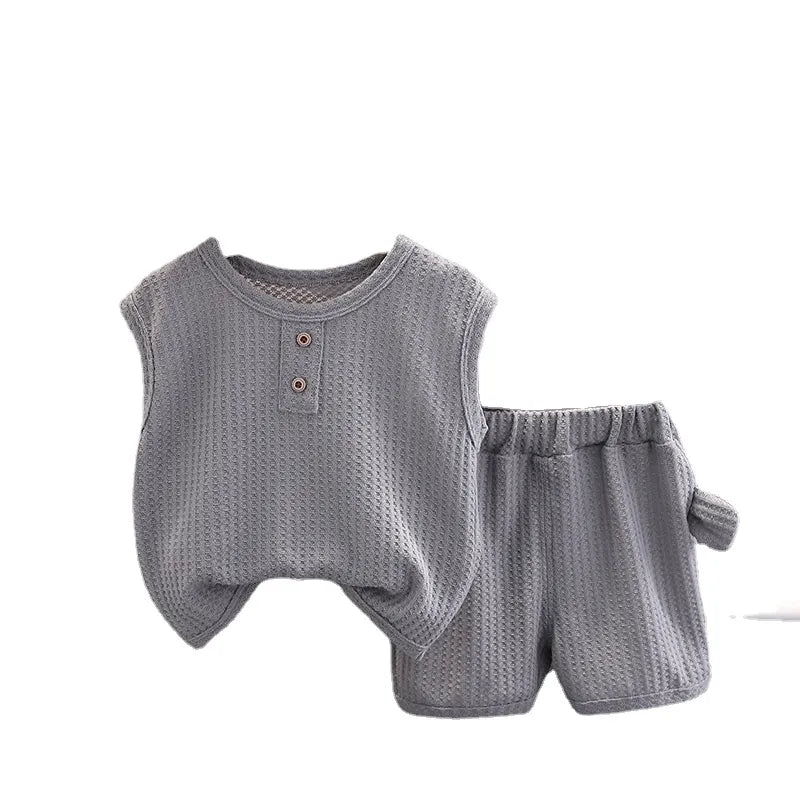 Conjunto Infantil Regata E Bermuda Texturizados