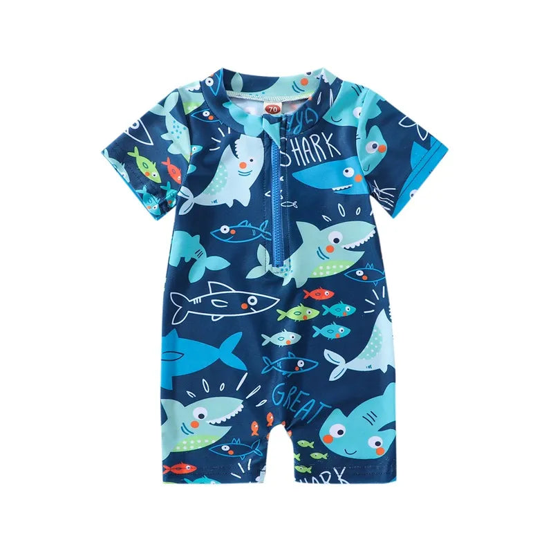 Roupa De Banho Infantil Estampa De Tubarão