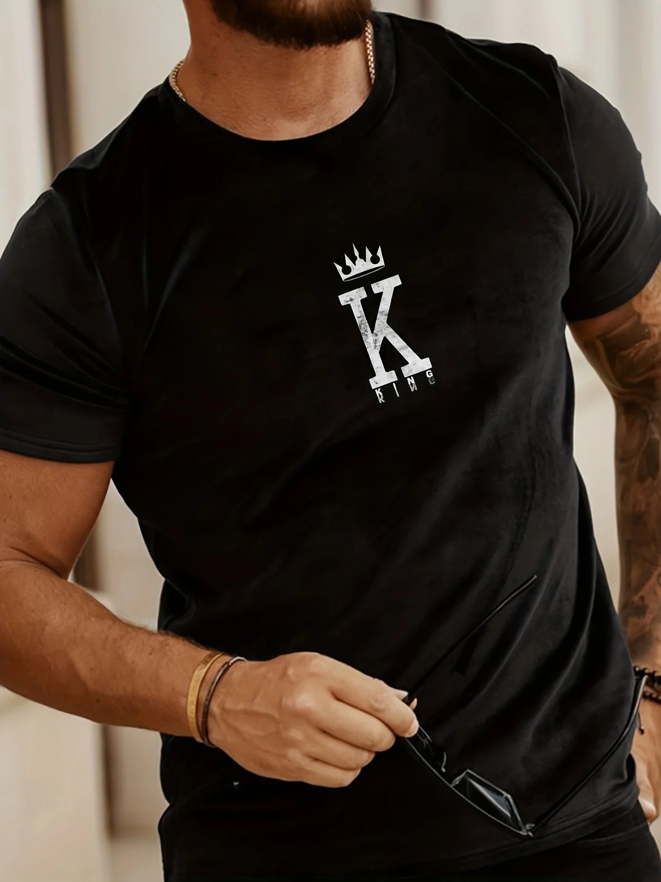 Camiseta Masculina Estampada Casual