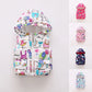 Colete Puff Infantil Com Capuz Estampado