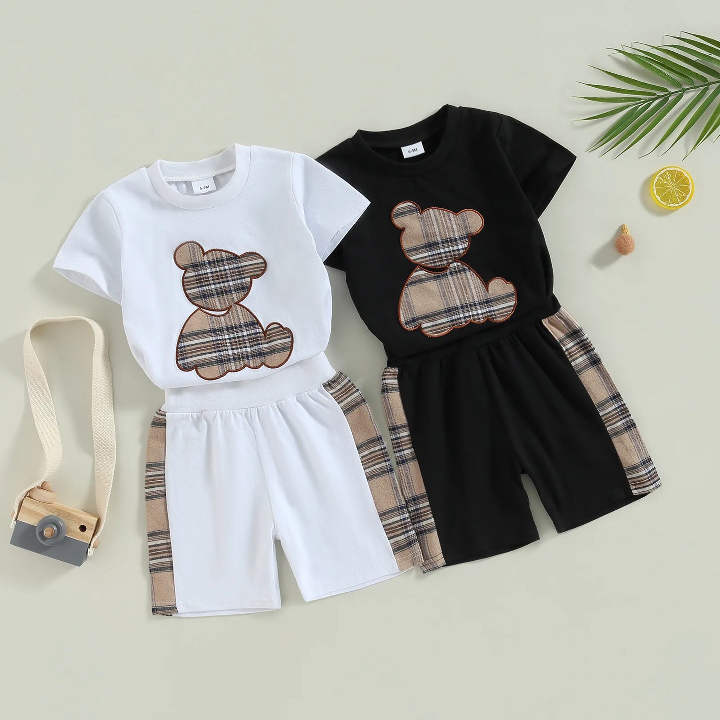 Conjunto Infantil Blusa Estampa Ursinho E Bermuda