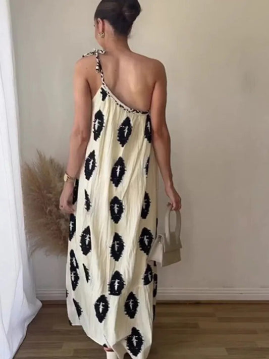 Vestido Midi / Longo Um Ombro Só