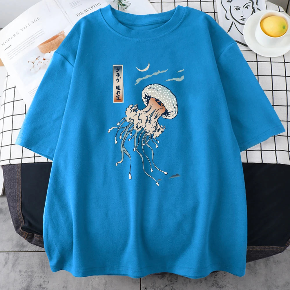 Camiseta Masculina Estampa De Água-Viva