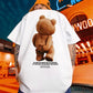 Camiseta Masculina Estampa De Urso Nas Costas