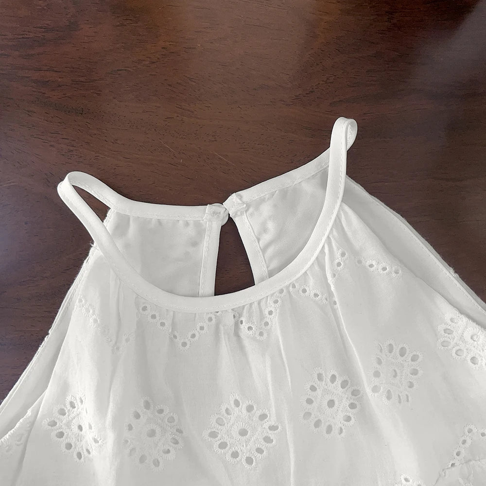 Vestido Infantil Branco Em Laise