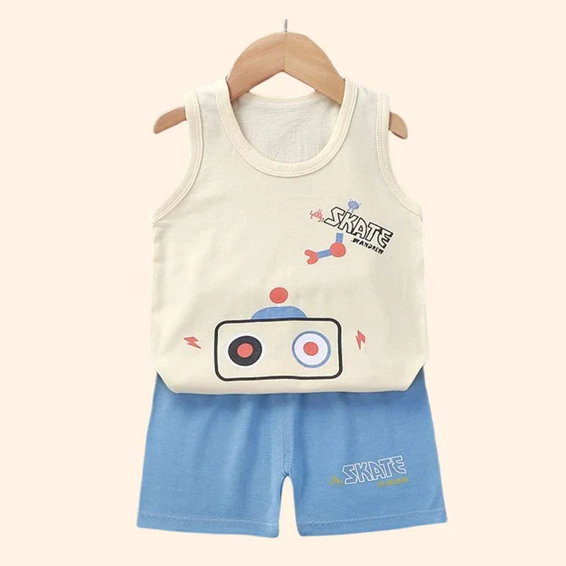 Conjunto Infantil Regata E Bermuda Estampada