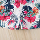 Conjunto Infantil Top Canelado Um Ombro Só E Shorts Floral