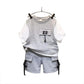 Conjunto Infantil Estilo Cargo Blusa E Bermuda