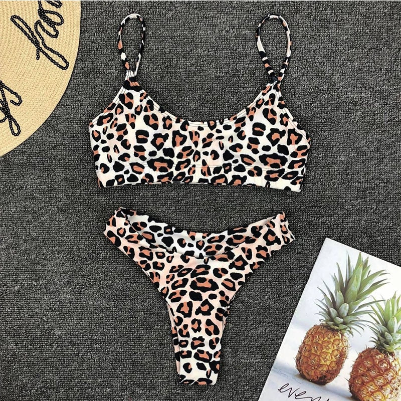 Conjunto Biquíni Estampado Animal Print