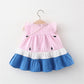 Vestido Infantil Melancia Com Mangas de Babado