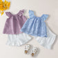 Conjunto Infantil Blusa Em Laise E Shorts