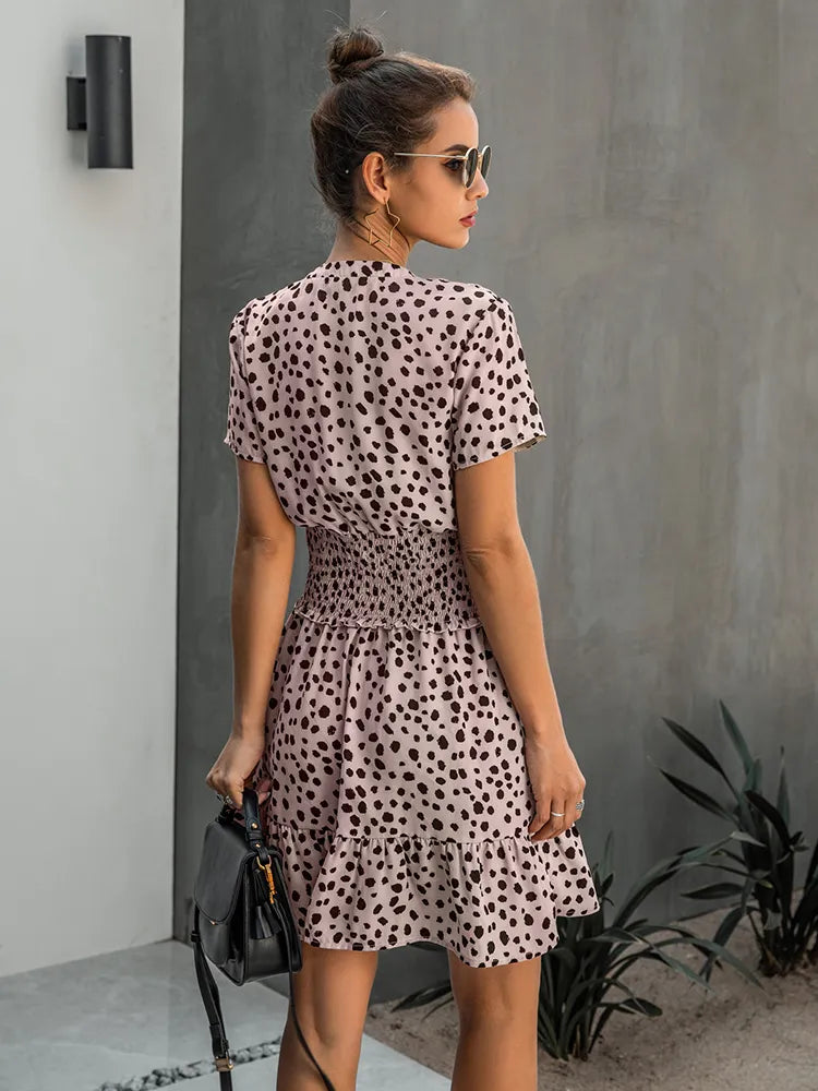 Vestido Casual Estampa De Leopardo