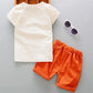 Conjunto Infantil Estampa De Jacaré Blusa E Bermuda Com Botões