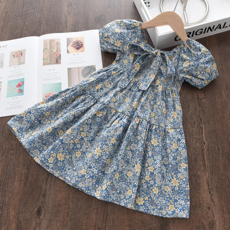 Vestido Infantil Floral Rodado