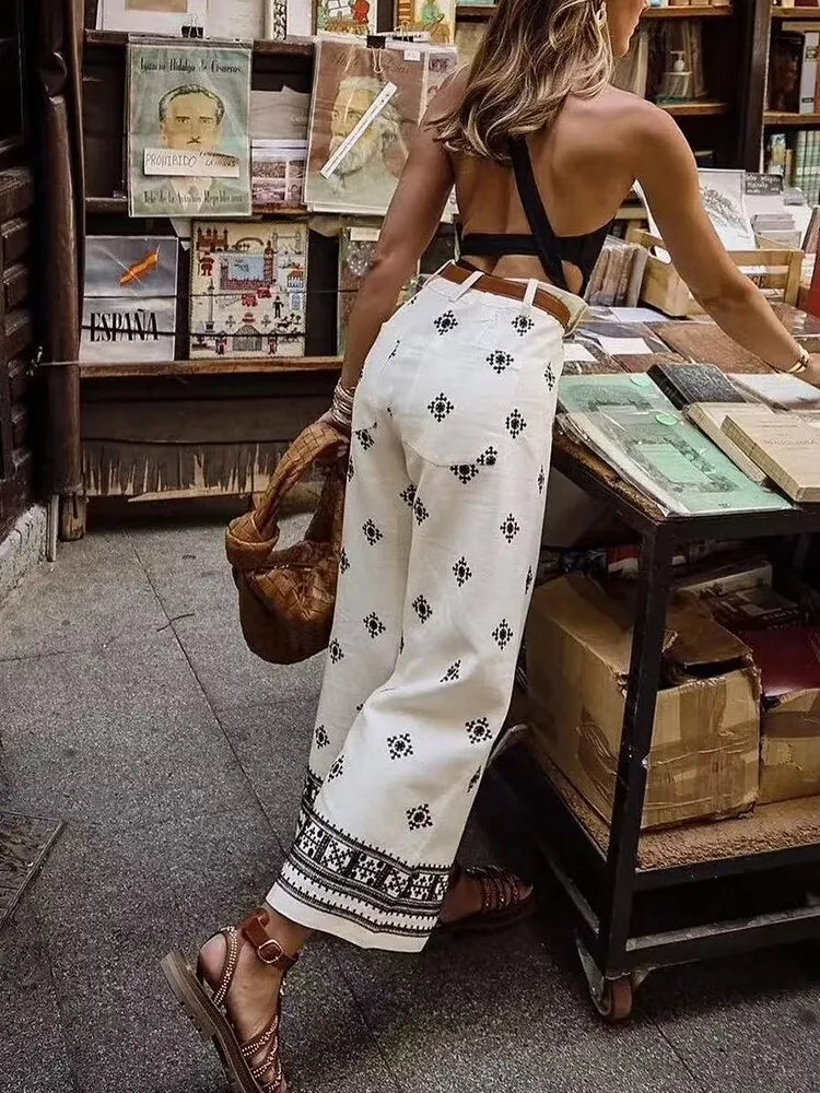 Calça Feminina Reta em Linho