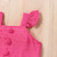 Conjunto Infantil Cropped Com Babados E Calça Com Borboletas