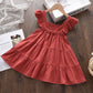 Vestido Infantil Rodado Manga Babado