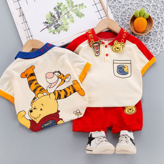 Conjunto Infantil Meninos Pooh e Tigrão 6M-6A