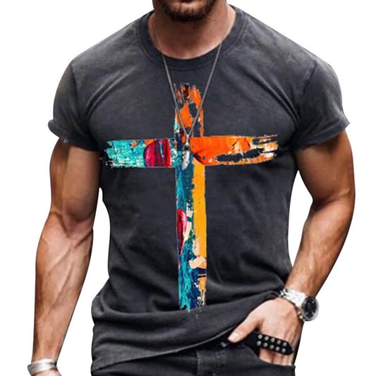 Camiseta Masculina 3D Cruz
