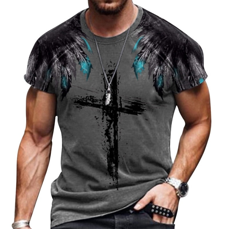 Camiseta Masculina 3D Cruz