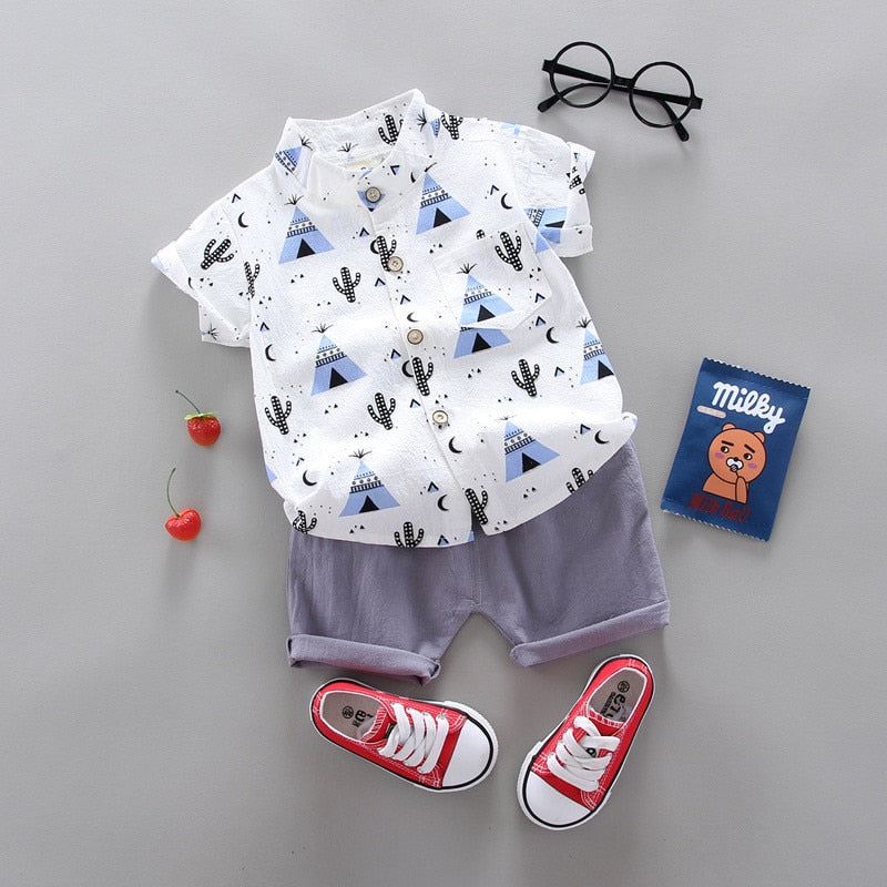 Conjunto Infantil Camisa Tendas  1A-4A