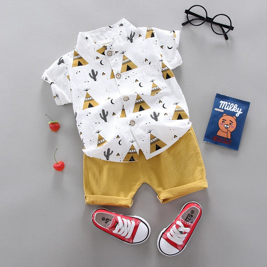 Conjunto Infantil Camisa Tendas  1A-4A