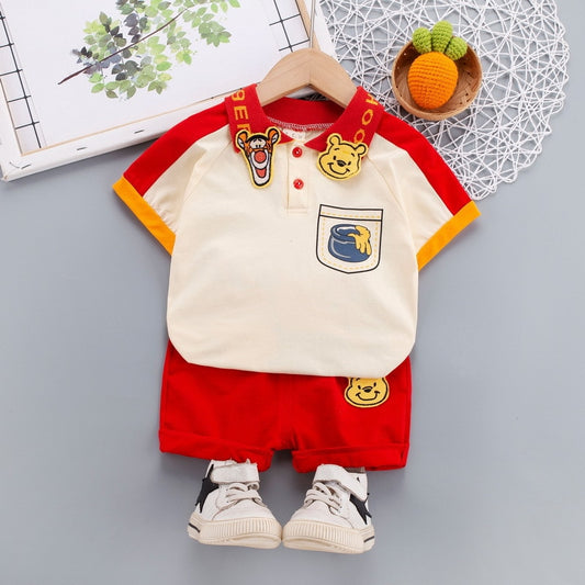 Conjunto Infantil Meninos Pooh e Tigrão 6M-6A