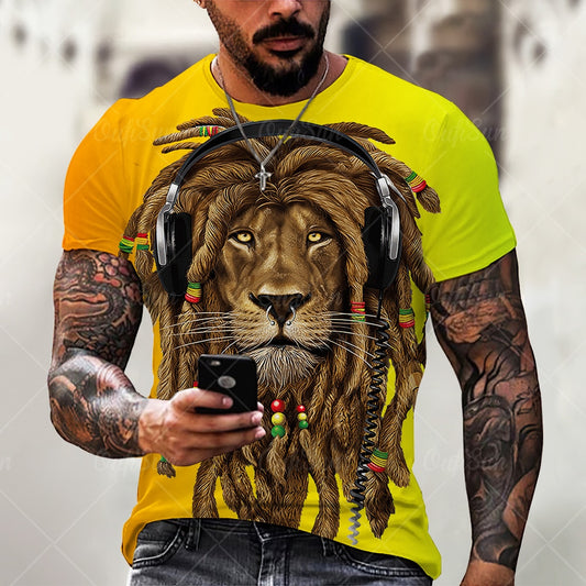 Camiseta Masculina 3D Leão