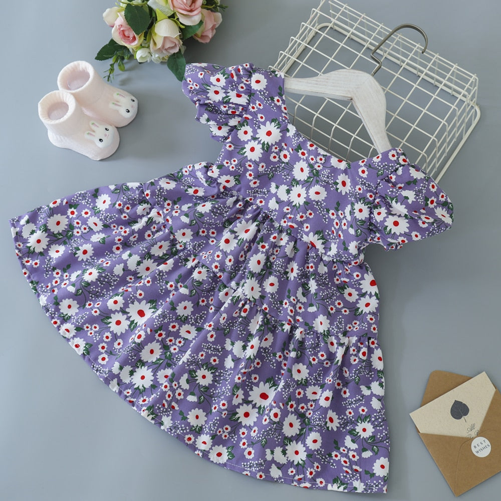 Vestidos Infantil Manga Fofa Rodado