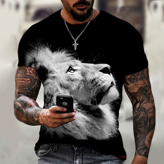 Camiseta Masculina 3D Leão