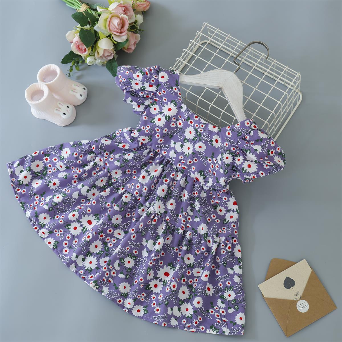 Vestidos Infantil Manga Fofa Rodado