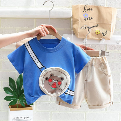 Conjunto Infantil Meninos Urso Animado 6M-5A