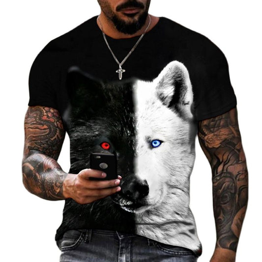 Camiseta Masculina 3D Lobo